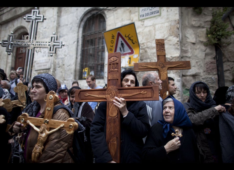 Christians Celebrate Good Friday In Jerusalem