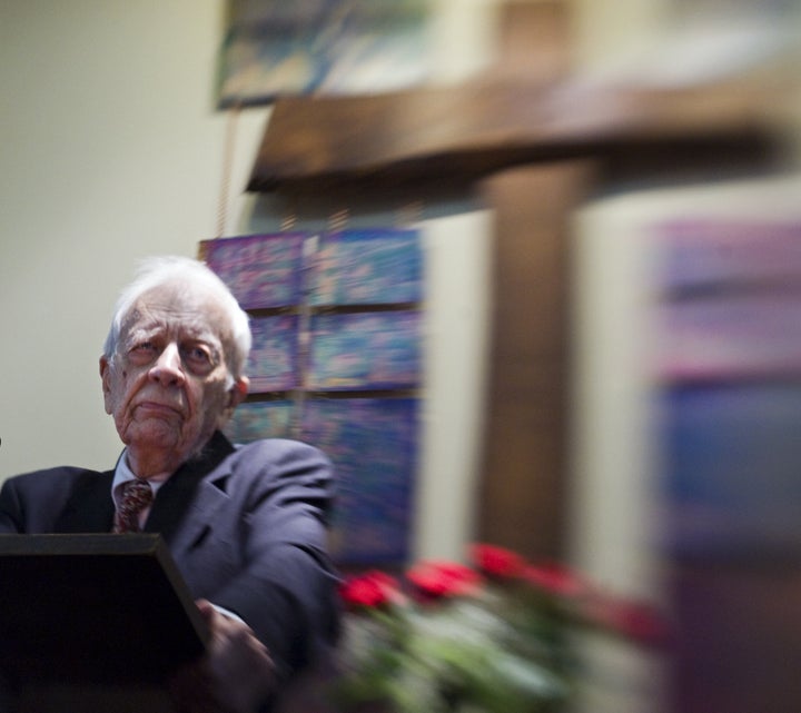 UNITED STATES - DECEMBER 28: Gordon Cosby, founder, during his final sermon at the Church of the Saviour Sunday afternoon in