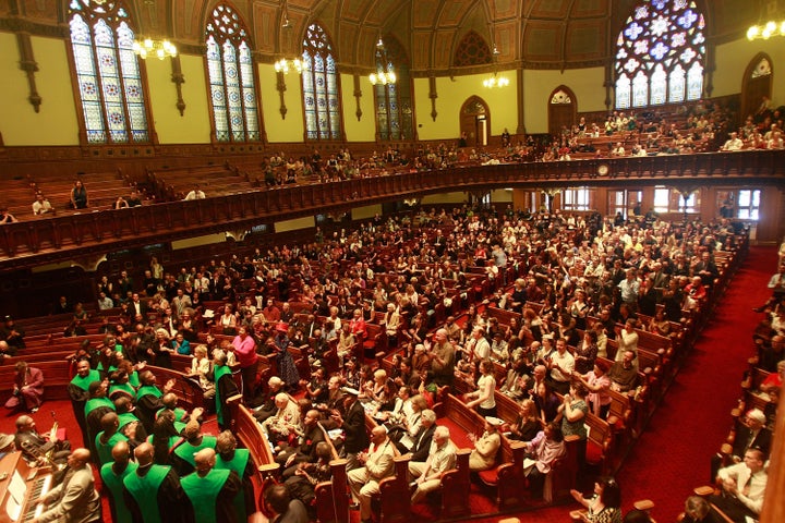 NEW YORK - MAY 22: Celebrants look on during a church service honoring legendary Lindy Hop dancer Frankie Manning May 22, 2009 in New York City. Lindy Hop is an acrobatic swing dance style of the 1930s and 1940s that became popular in Harlem, where Manning was its most celebrated pioneer. More than 2,000 Lindy Hoppers from around the world are gathered in New York to celebrate Manning's life and mark what would have been his 95th birthday as he passed away prior this year on April 27. (Photo by Mario Tama/Getty Images)