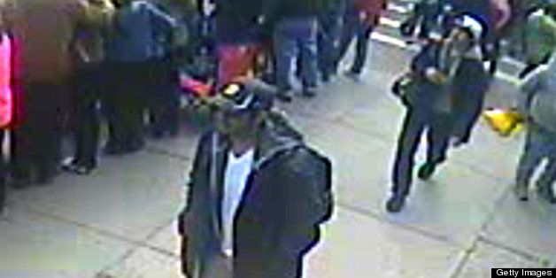 BOSTON, MA - APRIL 15: In this image released by the Federal Bureau of Investigation (FBI) on April 18, 2013, two suspects in the Boston Marathon bombing walk near the marathon finish line on April 15, 2013 in Boston, Massachusetts. The twin bombings at the 116-year-old Boston race resulted in the deaths of three people with more than 170 others injured. (Photo provided by FBI via Getty Images)