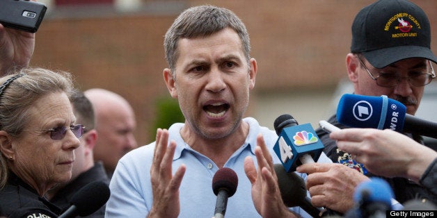 MONTGOMERY VILLAGE, MD - APRIL 19: Ruslan Tsarni, uncle of the suspected Boston Marathon bombing suspects, speaks to reporters in front of his home April 19, 2013 in Montgomery Village, Maryland. Tsarni asked the still at large bombing suspect Dzhokhar Tsarnaev to turn himself in. (Photo by Allison Shelley/Getty Images)