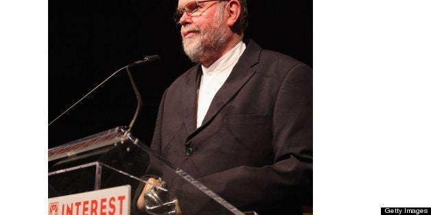 NEW YORK, NY - MARCH 18: Father Michael Lapsley speaks onstage at the Shared Interest 19th Annual Awards Gala on March 18, 2013 in New York City. (Photo by Donald Bowers/Getty Images for Shared Interest)