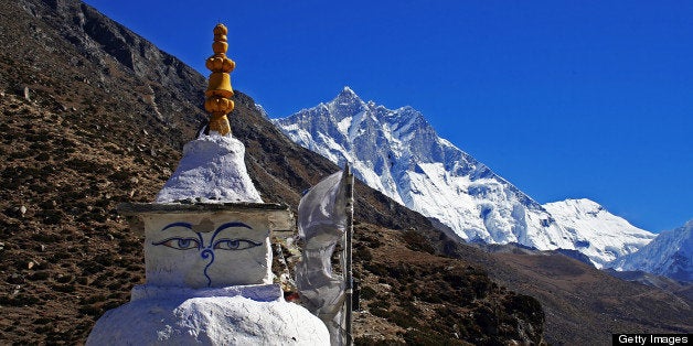 Himalayan landscape in the Everest Region, Nepal