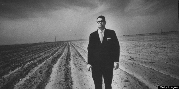 Billie Sol Estes in a farmers field. (Photo by Shel Hershorn//Time Life Pictures/Getty Images)