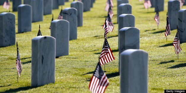 Flags honor the veterans buried at Fort Jackson National Cemetery in Columbia, South Carolina, on Memorial Day, Monday, May 27, 2013. (Tracy Glantz/The State/MCT via Getty Images)