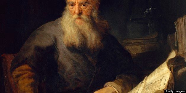 NETHERLANDS - CIRCA 2002: The apostle Paul, 1635, by Rembrandt (1606-1669), oil on canvas, 135x111 cm. (Photo by DeAgostini/