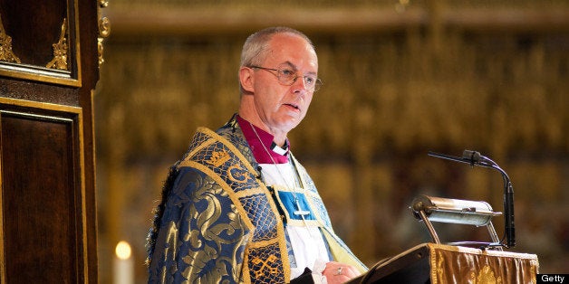 LONDON, UNITED KINGDOM - JUNE 4: The Archbishop of Canterbury, Justin Welby speaks during a service to celebrate the 60th an