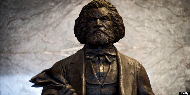 Congress just approved having the District of Columbia give a statue of the great African-American historic figure Frederick Douglass for display in the U.S. Capitol complex. All states get two statues, but the district, which is not a state, received the right to one statue, a victory for locals. The Douglass statue is currently housed at One Judiciary Square in the District. (James Lawler Duggan/MCT via Getty Images)