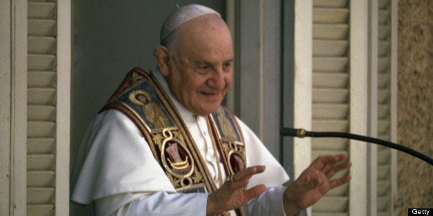 Pope John XXIII (1881 - 1963) during Ecumenical Council in Rome, Italy, 1962. (Photo by Hank Walker/Time & Life Pictures/Getty Images)