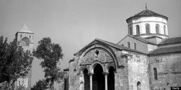 TURKEY - CIRCA 1965: Trabzon (former Trebizonde, Turkey). The Saint - Sophie byzantine church Byzantine (XIIIeme century).