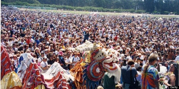 Jerry Garcia Tribute in Golden Gate Park on 8/13/95 (Photo by Jeff Kravitz/FilmMagic, Inc)