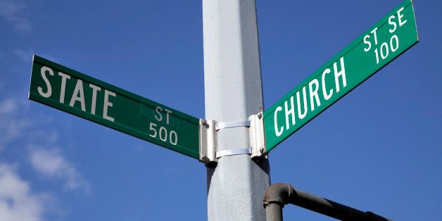 At the intersection of Church and State Street in Salem, Oregon, USA
