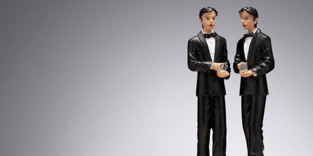 Groom Figurines on Wedding Cake