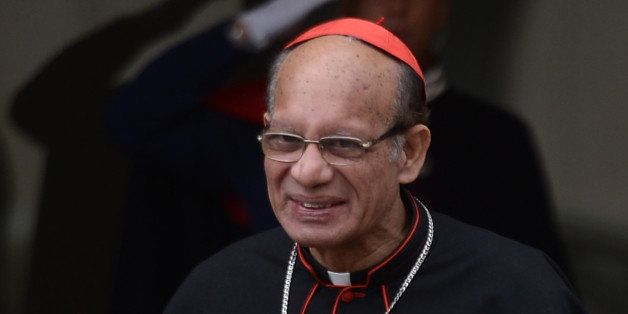 Indian cardinal Oswald Gracias arrives for a meeting of pre-conclave on March 9, 2013 at the Vatican. The conclave of 115 'cardinal electors' will begin on March 12 under Michelangelo's famous frescoes of the Sistine chapel to choose the 266th pope following the abrupt end to Benedict's eight-year papacy which was often overshadowed by scandals. AFP PHOTO / FILIPPO MONTEFORTE (Photo credit should read FILIPPO MONTEFORTE/AFP/Getty Images)