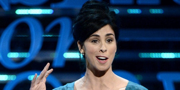 CULVER CITY, CA - AUGUST 25: Comedienne Sarah Silverman speaks onstage during The Comedy Central Roast of James Franco at Culver Studios on August 25, 2013 in Culver City, California. The Comedy Central Roast Of James Franco will air on September 2 at 10:00 p.m. ET/PT. (Photo by Kevin Winter/Getty Images for Comedy Central)