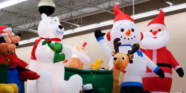 Christmas decorations are displayed at a Walmart store on November 17, 2012 in Norwalk, Connecticutt. Black Friday shoppers will need to shop earlier this year to bag those amazing bargains. At Kmart, Sears, Toys R Us and Walmart, Black Friday starts at 8 p.m. on Thanksgiving this year, while Target opens its doors at 9 p.m. AFP PHOTO/DON EMMERT (Photo credit should read DON EMMERT/AFP/Getty Images)