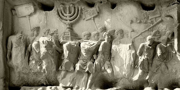 The Roman Forum, Relief from the Arch of Titus showing the triumphal procession after the destruction of Jerusalem in AD 70.