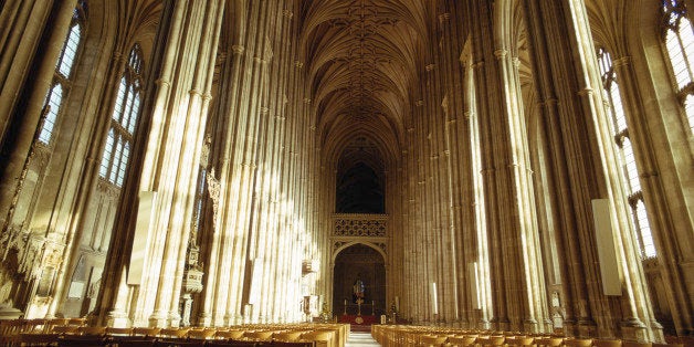 The interior of the nave in Canterbury Cathedral, Canterbury, Kent, November 1974. Prior Thomas Chillenden (13901410) rebuil