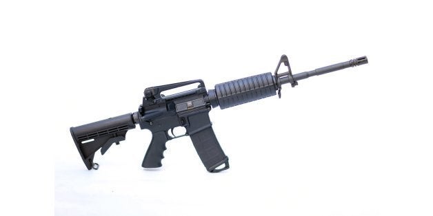 MIAMI, FL - DECEMBER 18: In this photo illustration a Rock River Arms AR-15 rifle is seen on December 18, 2012 in Miami, Florida. The weapon is similar in style to the Bushmaster AR-15 rifle that was used during a massacre at an elementary school in Newtown, Connecticut. Firearm sales have surged recently as speculation of stricter gun laws and a re-instatement of the assault weapons ban following the mass shooting. (Photo illustration by Joe Raedle/Getty Images)