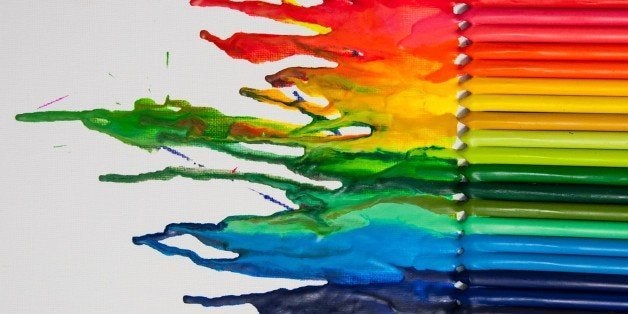 melted crayon art