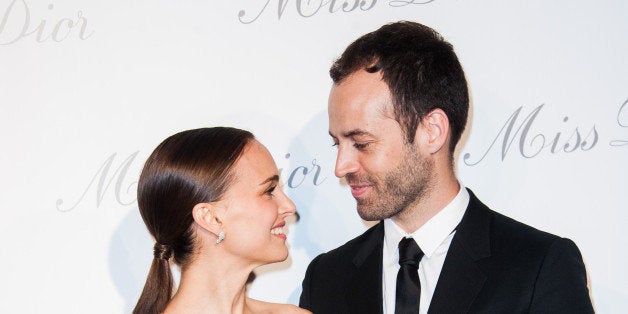 PARIS, FRANCE - NOVEMBER 12: Natalie Portman and Benjamin Millepied attend the 'Esprit Dior, Miss Dior' Exhibition Opening a