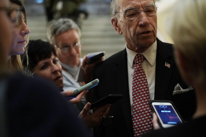 Sen. Chuck Grassley, the chairman of the Senate Judiciary Committee, told reporters on Oct. 5 that it was difficult to recruit Republican women for the panel.