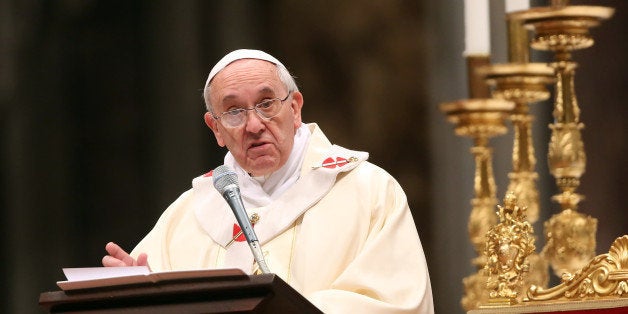 VATICAN CITY, VATICAN - FEBRUARY 02: Pope Francis leads a mass at St. Peter's Basilica in the occasion of the 18th World Day for Consecrated Life on February 2, 2014 in Vatican City, Vatican. Pope Francis celebrated the 18th World Day for Consecrated Life highlighting the fact that at the centre of Consecrated Life there is always Jesus. (Photo by Franco Origlia/Getty Images)