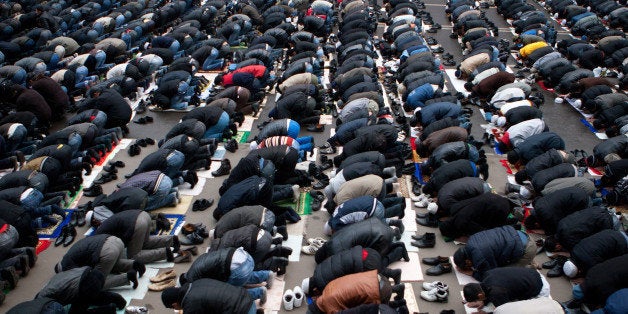 MOSCOW - NOVEMBER 16: Russian Muslims celebrate Eid al-Adha, the 'Feast of Sacrifice', which is known as Kurban Bairam to Rus