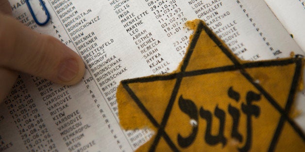 PIKESVILLE, MD - FEBRUARY 19: Along with his yellow badge ( aka: yellow patch / jewish patch) Holocaust survivor Leo Breth