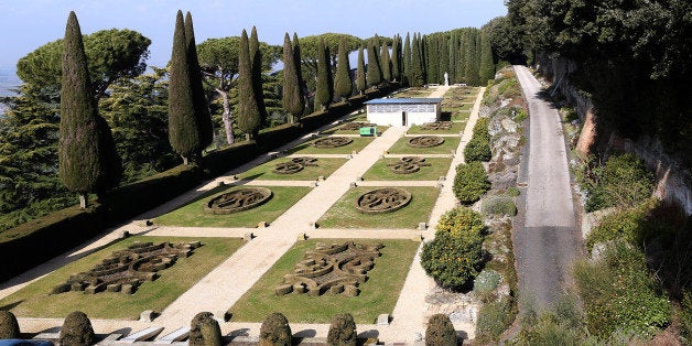ROME, ITALY - FEBRUARY 20: The gardens of the Pontifical residence of Castelgandolfo are seen on February 20, 2013 in Rome,