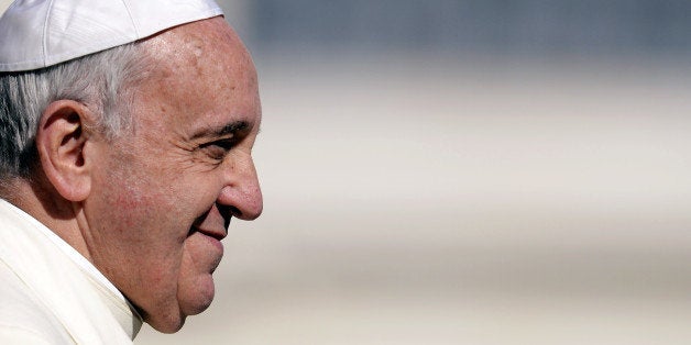 Pope Francis holds his weekly general audience on March 5, 2014 at St.Peter's square in Vatican city. The pontiff today has defended the Catholic Church's record on tackling the sexual abuse of children by priests, saying 'no-one else has done more' to root out paedophilia. AFP PHOTO / ANDREAS SOLARO (Photo credit should read ANDREAS SOLARO/AFP/Getty Images)