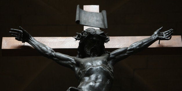 Statue of Christ on the cross. (Photo by: Godong/Universal Images Group via Getty Images)