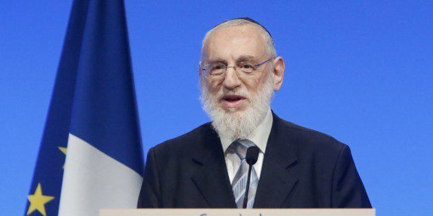 Paris' and France's chief Rabbi Michel Gugenheim delivers a specch during a meeting with representatives of French Jewish communities on June 2, 2013 in Paris. AFP PHOTO / POOL / JACQUES BRINON (Photo credit should read JACQUES BRINON/AFP/Getty Images)