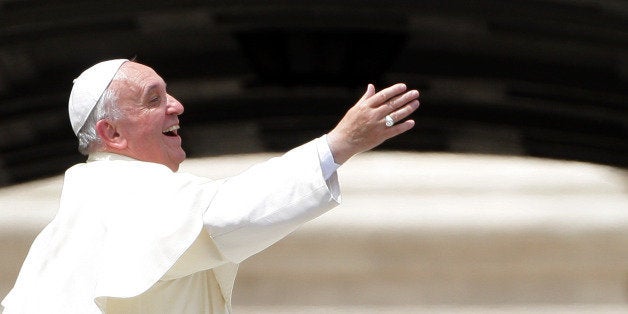 VATICAN CITY, VATICAN - MAY 07: Pope Francis attends his weekly audience at St. Peter's Square on May 7, 2014 in Vatican Cit