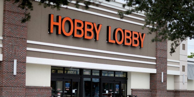 PLANTATION, FL - JUNE 30: A Hobby Lobby store is seen on June 30, 2014 in Plantation, Florida. Today in Washington, the Supreme Court ruled in favor of a suit brought by the owners of Hobby Lobby and furniture maker Conestoga Wood Specialties ruling that companies cannot be forced to offer insurance coverage for birth control methods that the family-owned private companies object to for religious reasons. (Photo by Joe Raedle/Getty Images)