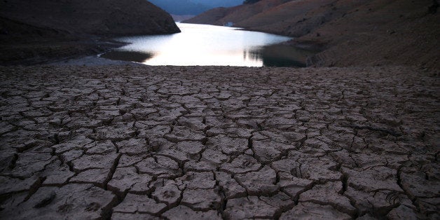 LAKEHEAD, CA - AUGUST 31: Dry cracked earth is visible on the banks of Shasta Lake at Bailey Cove August 31, 2014 in Lakehead, California. As the severe drought in California continues for a third straight year, water levels in the State's lakes and reservoirs is reaching historic lows. Shasta Lake is currently near 30 percent of its total capacity, the lowest it has been since 1977. (Photo by Justin Sullivan/Getty Images)