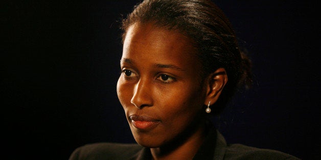 Ayaan Hirsi Ali, writer of the film "Submission," which criticized the treatment of women in traditional Islam and led to the murder of Duch film director Theo Van Gogh, talks to a reporter in New York, Monday, Feb.5, 2007. (AP Photo/Shiho Fukada)