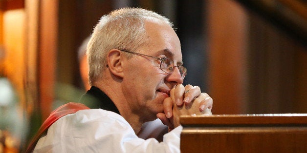 AUCKLAND, NEW ZEALAND - AUGUST 14: The Archbishop of Canterbury Justin Welby attends a service at Holy Sepulchre Church, Grafton on August 14, 2014 in Auckland, New Zealand. The Archbishop of Cantebury is on his first visit to New Zealand, as part of a 10-day visit to Anglican primates in the South Pacific. His visit will also celebrate the 200th anniversary of the Christian gospel first being proclaimed in New Zealand. (Photo by Fiona Goodall/Getty Images)