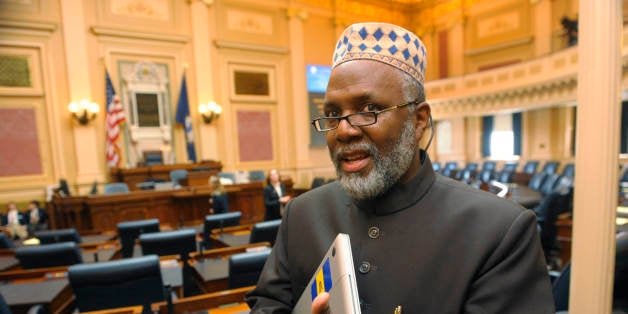 RICHMOND, VA - MARCH 11: Imam Johari Abdul-Malik arrives early for the prayer he will deliver inside the House Chambers, Richmond on March 11, 2010. (Photo by Tracy A Woodward/The Washington Post via Getty Images)