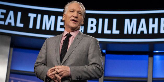 In this photo provided by HBO, Bill Maher hosts the season premiere of "Real Time with Bill Maher" Friday, Jan. 25, 2013, in Los Angeles. (AP Photo/HBO, Janet Van Ham)