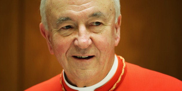VATICAN CITY, VATICAN - FEBRUARY 22: New Cardinal Vincent Nichols waits to greet visitors in the Vatican on February 22, 201