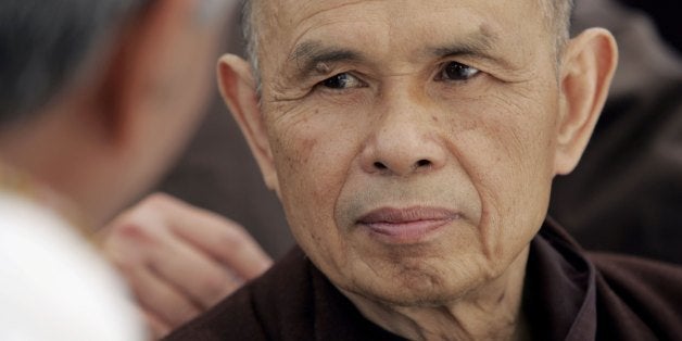 CANNES, FRANCE - MAY 22: Exiled Vietnamese Buddhist monk Thich Nhat Hanh attends a photocall promoting the film 'Buddha' during the 59th International Cannes Film Festival on May 22, 2006 in Cannes, France. (Photo by Peter Kramer/Getty Images)