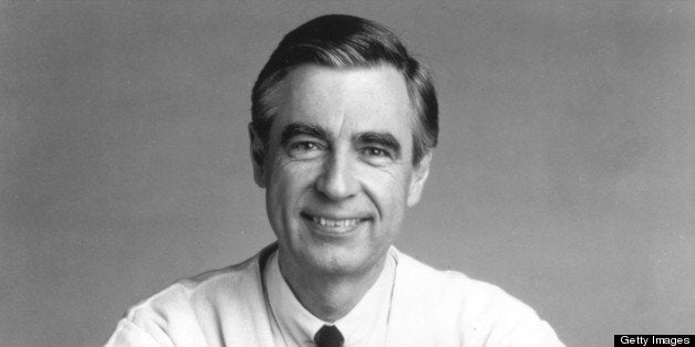 393868 02: (File Photo) Fred Rogers, The Host Of The Children's Television Series, 'Mr. Rogers' Neighborhood,' Rests His Arms On A Small Trolley In This Promotional Portrait From The 1980's. 'Mr. Rogers' Neighborhood' Will Broadcast It's Last New Episode August 31, 2001 It Was Announced August 30 In A Statement By Rogers From Nantucket, Ma. Rogers Has Been Broadcasting His Gentle Entertainment To Children For Thirty-Four Years. (Photo By Getty Images)