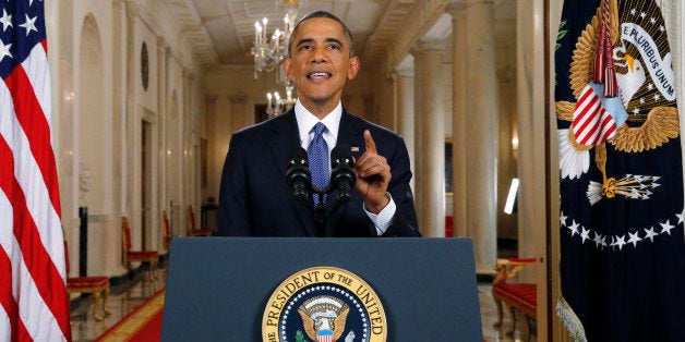 WASHINGTON, DC - NOVEMBER 20: U.S. President Barack Obama announces executive actions on U.S. immigration policy during a nationally televised address from the White House, November 20, 2014 in Washington, DC. Obama outlined a plan on Thursday to ease the threat of deportation for about 4.7 million undocumented immigrants. (Photo by Jim Bourg-Pool/Getty Images)