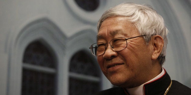 Hong Kong's outspoken cardinal Joseph Zen speaks during a news conference in Hong Kong Thursday, April 9, 2009. Hong Kong's outspoken cardinal Joseph Zen says China's religious freedom has been hindered by its state-controlled Catholic Church which resisted it for self-interest. His remarks came late Thursday as he hosted the last series of Easter Mass before his imminent retirement from head of the Hong Kong diocese next week. (AP Photo/Kin Cheung)