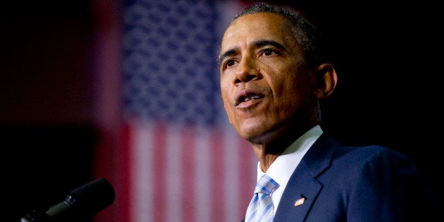 President Barack Obama speaks about the France newspaper attack, Friday, Jan. 9, 2015, at Pellissippi State Community College in Knoxville, Tenn. The president said he is hopeful that the immediate threat posed by terrorists in Paris has been now resolved. He says the situation remains fluid and that the French government continues to face the threat of terrorism. (AP Photo/Carolyn Kaster)