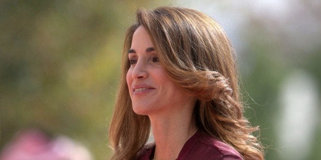 Jordan's Queen Rania arrives to attend the second regular session of the parliament in Amman on November 2, 2014. AFP PHOTO/K