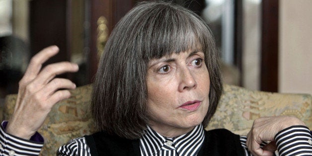 Author Anne Rice talks about her new book during an interview at her home in La Jolla, Calif. Wednesday Oct. 26, 2005. After