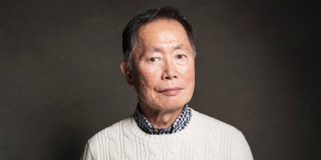 George Takei poses for a portrait at Quaker Good Energy Lodge with GenArt and the Collective , during the Sundance Film Festi