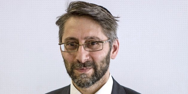 The newly elected 'Great Rabbi of France' Haim Korsia, poses for a photograph on June 22, 2014, in Paris. Korsia, 51, was ele